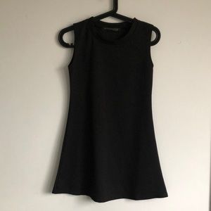 Little black dress with tight neckline